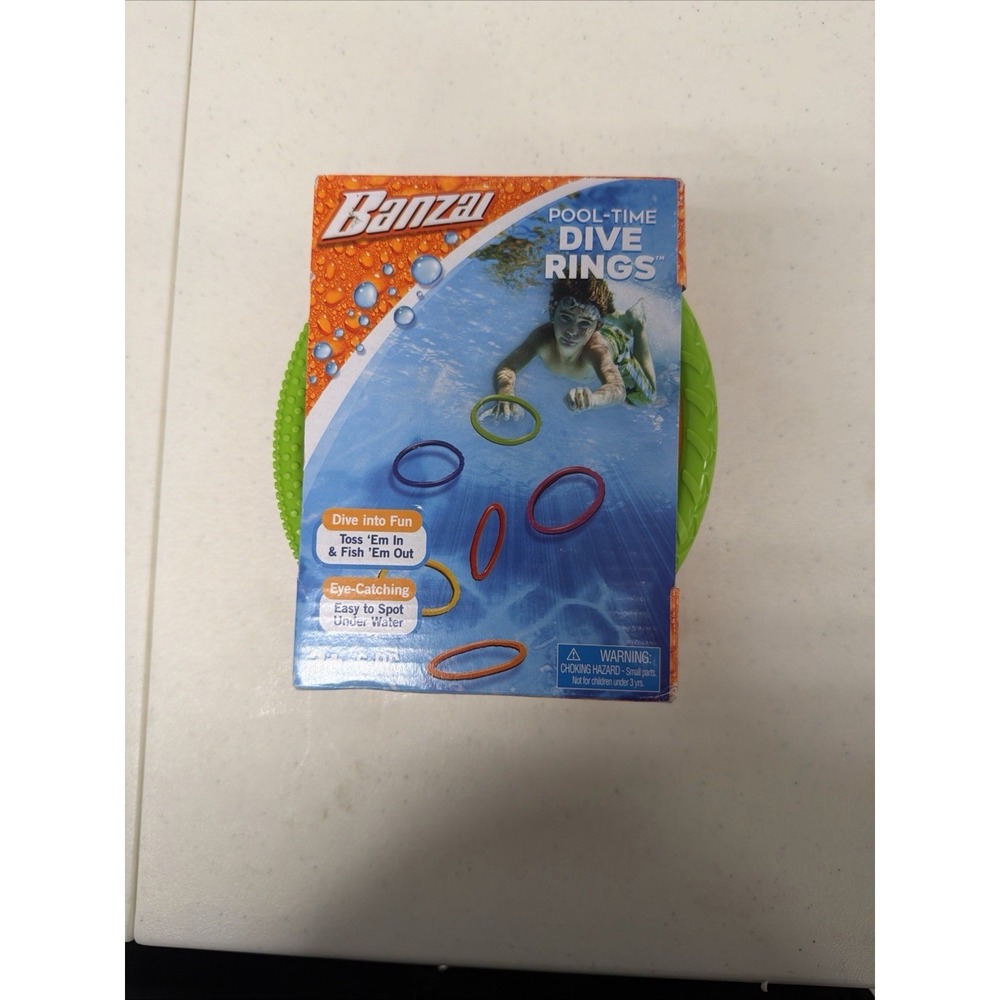 BANZAI Pool Time Dive Rings 6 Pack Assorted Colors New‎